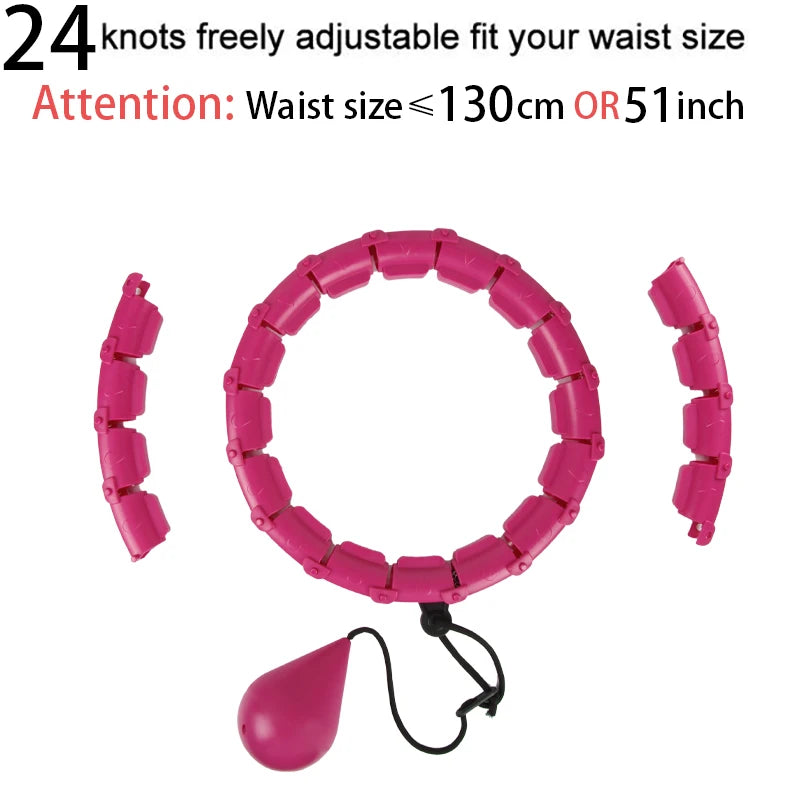 Adjustable Fitness Hula Hoop for Abdominal Exercise and Weight Loss - Detachable Sections 32/20/24/28