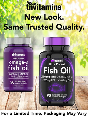 Omega-3 Fish Oil Softgels – Burpless EPA & DHA Supplement for Daily Wellness Support