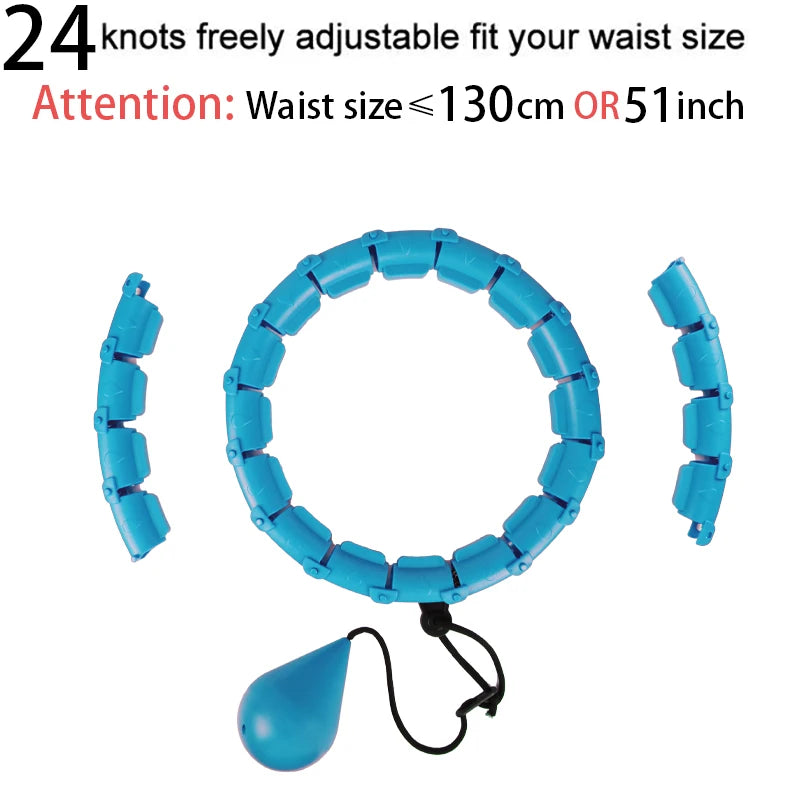 Adjustable Fitness Hula Hoop for Abdominal Exercise and Weight Loss - Detachable Sections 32/20/24/28