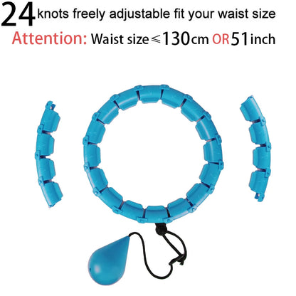 Adjustable Fitness Hula Hoop for Abdominal Exercise and Weight Loss - Detachable Sections 32/20/24/28