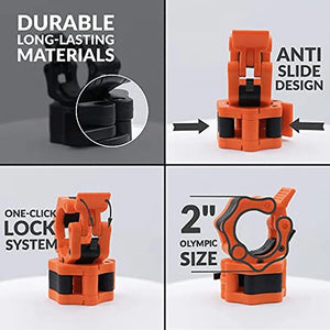 Barbell Clamps – Secure Weightlifting Collars for 25mm & 50mm Bars, Dumbbells & Strength Training