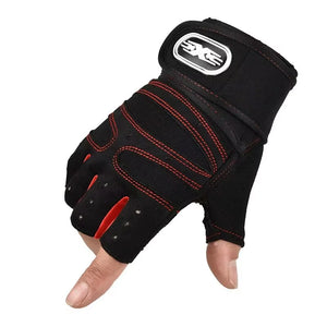 Fitness Training Gloves – Half Finger Grip Gloves with Wrist Support for Weightlifting, Cycling & Gym Workouts