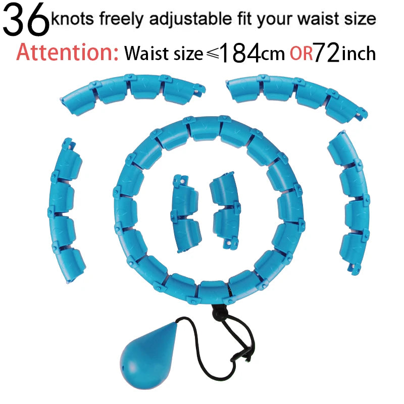 Adjustable Fitness Hula Hoop for Abdominal Exercise and Weight Loss - Detachable Sections 32/20/24/28