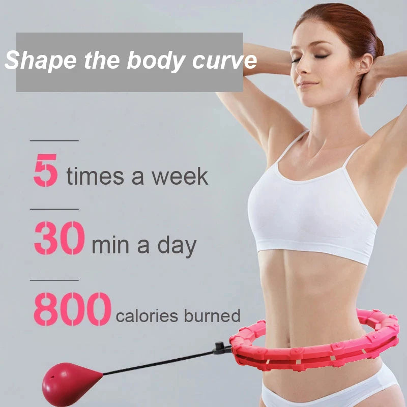 Adjustable Fitness Hula Hoop for Abdominal Exercise and Weight Loss - Detachable Sections 32/20/24/28