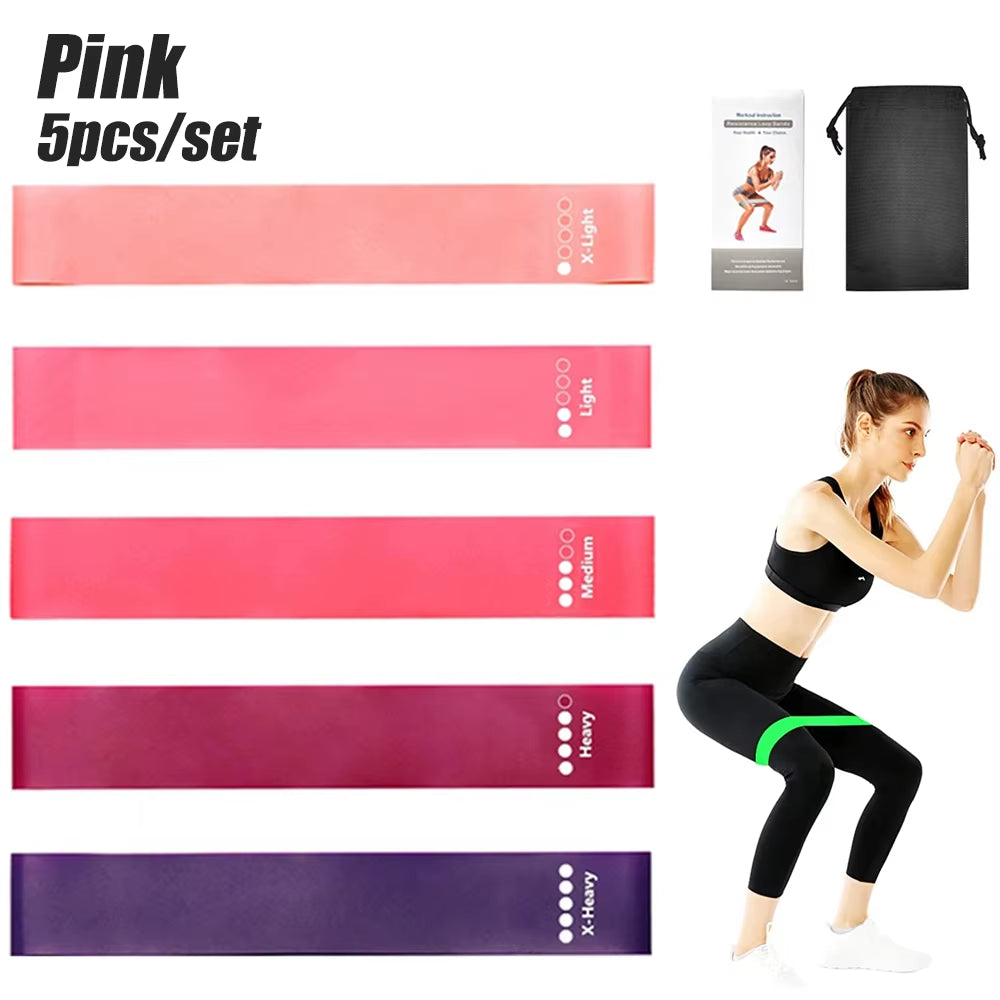 5-Piece Resistance Band Set for Men and Women - 5 Elastic Bands with Varying Resistance Levels for Home and Gym Workouts