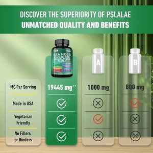 Sea Moss Capsules – Natural Wellness Supplement with Sea Moss, Ashwagandha, Ginger & Black Seed Oil