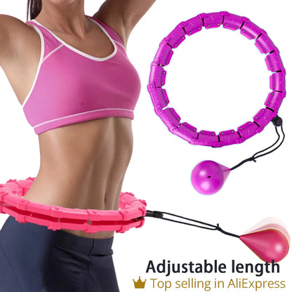 Adjustable Fitness Hula Hoop for Abdominal Exercise and Weight Loss - Detachable Sections 32/20/24/28