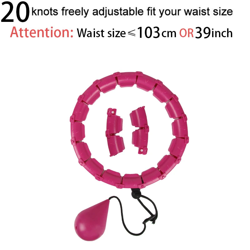 Adjustable Fitness Hula Hoop for Abdominal Exercise and Weight Loss - Detachable Sections 32/20/24/28