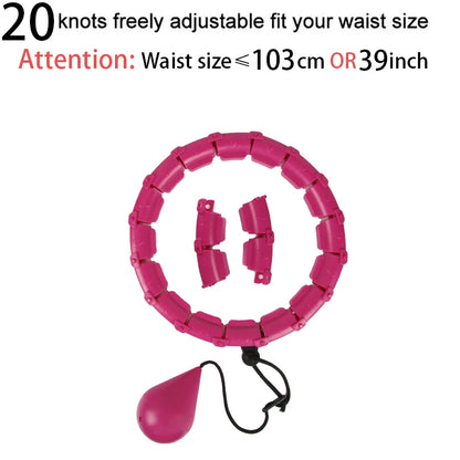 Adjustable Fitness Hula Hoop for Abdominal Exercise and Weight Loss - Detachable Sections 32/20/24/28