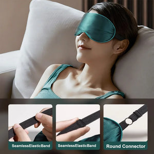 Silk Sleep Mask – Adjustable Blackout Eye Mask for Comfortable Rest & Better Sleep