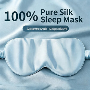 Silk Sleep Mask – Adjustable Blackout Eye Mask for Comfortable Rest & Better Sleep