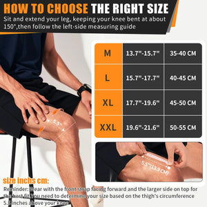 Knee Compression Sleeve with Side Stabilizers & Patella Pad