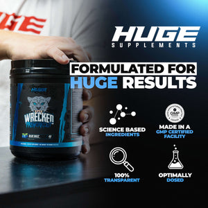 Wrecked Pre-Workout Powder – High Performance Energy & Pump Formula for Strength Training and Fitness