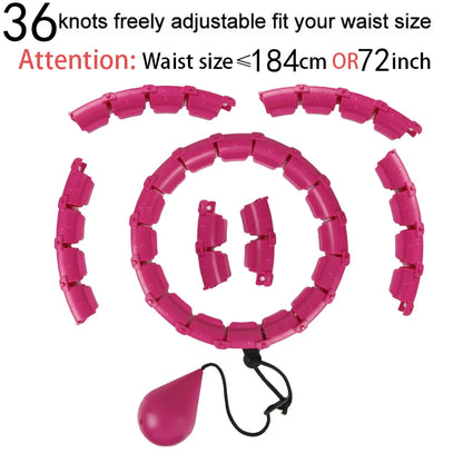 Adjustable Fitness Hula Hoop for Abdominal Exercise and Weight Loss - Detachable Sections 32/20/24/28