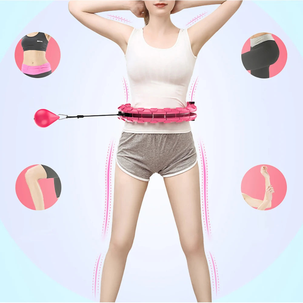 Adjustable Fitness Hula Hoop for Abdominal Exercise and Weight Loss - Detachable Sections 32/20/24/28