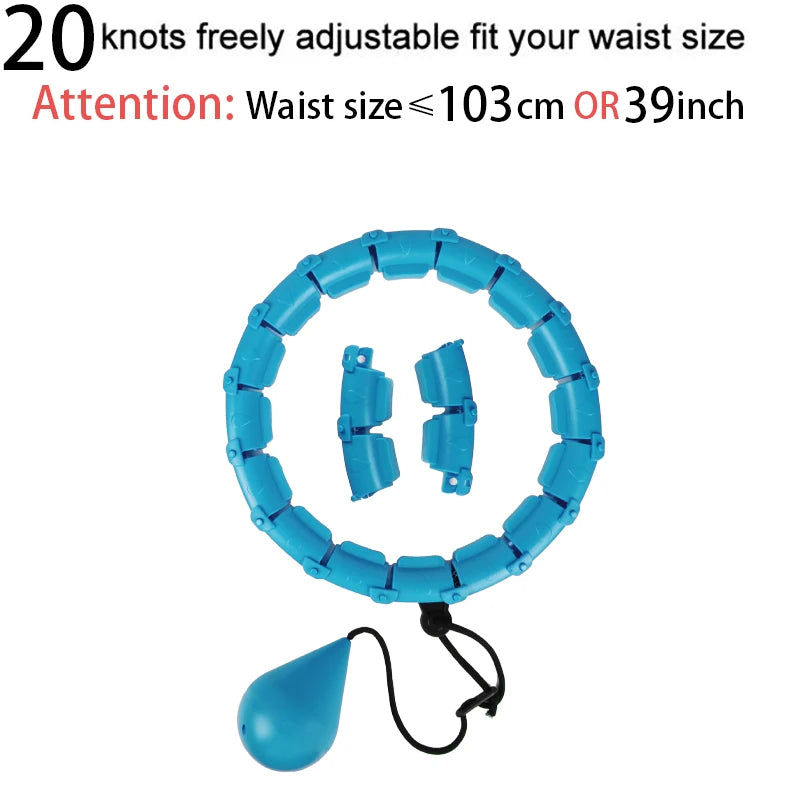 Adjustable Fitness Hula Hoop for Abdominal Exercise and Weight Loss - Detachable Sections 32/20/24/28