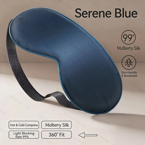 Silk Sleep Mask – Adjustable Blackout Eye Mask for Comfortable Rest & Better Sleep